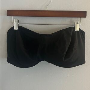 Black strapless underwire bra 38F